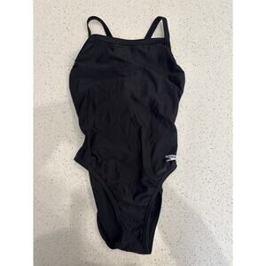 Speedo Eco Solid Flyback One Piece Swimsuit Women’s Size 28 Like New